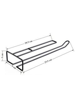 KWER KWER GI Steel Self Adhesive Toilet Paper HolderTissue Paper Roll Holder with Mobile StandTowel Bar Hanger Storage RackBathroom AccessoriesBlack Model1 Pack of 1  - Image 5