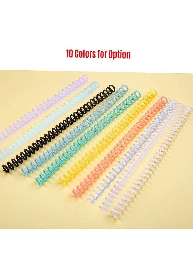 Kw-trio 10pcs Plastic 30-Hole Loose Leaf Binders Ring Binding Spines Combs 85 Sheets Capacity for DIY Paper Notebook Album Office School Supplies  - Image 2