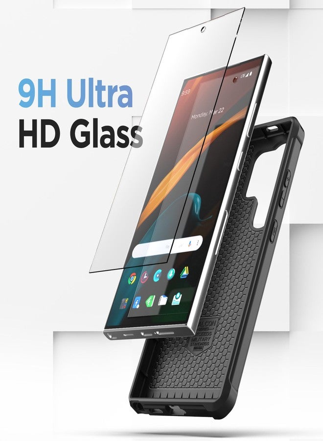 Encased 2-in-1 Belt Pouch with Case Designed for Samsung Galaxy S24 Ultra (2024) Full Body Protective Case with Screen Protector & Holster Clip Phone Holder (Black) - Image 3