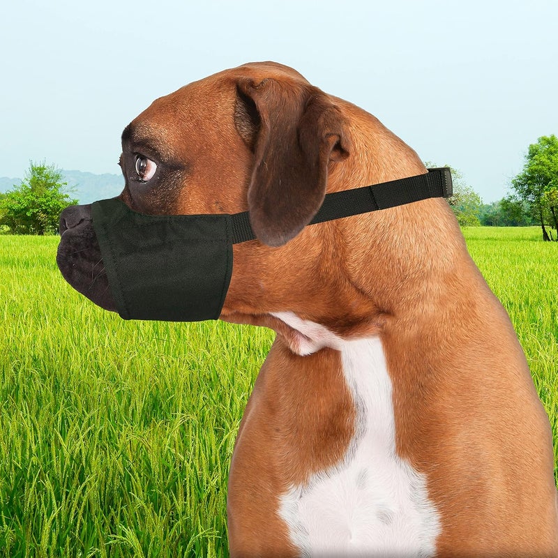four paws Walk-About Quick-Fit Short Snout Adjustable Dog Muzzle for Medium Dogs, Washable & Breathable, Black, 1 Count - Image 5