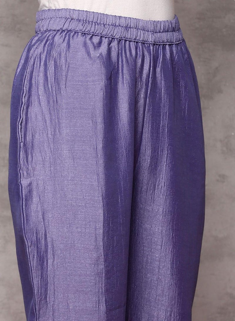 ISHIN Women PURPLE Kurta Set With Dupatta - Image 3