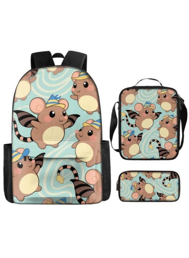 Bright Li Fire Bright Li Fire is a popular new interesting cartoon, fashionable and practical bag three-piece set (students, children, friends' outings, mountain climbing sports, etc. can be used) - 19  - Image 2