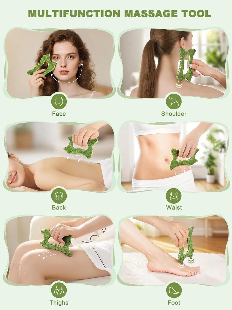 airogym Jade Guasha Tool Gua Sha Body Massage Tool Body Guasha Guasha Board Face Lift Muscle Relief Massage Board - Image 3