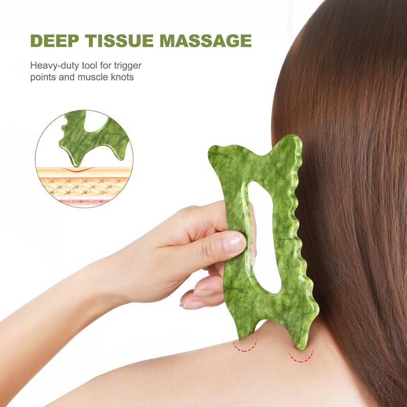 airogym Jade Guasha Tool Gua Sha Body Massage Tool Body Guasha Guasha Board Face Lift Muscle Relief Massage Board - Image 4