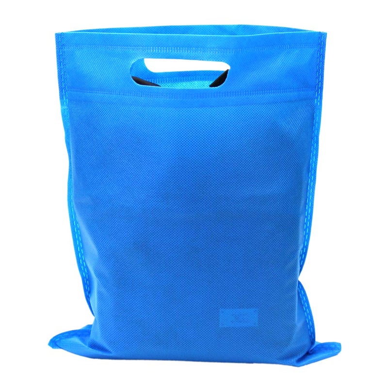 M-Aimee 50 Pieces 9.5 by 11.5 Inches Non-Woven Poly Goodie Treat Bags - Rainbow Colors Tote With Handles for Party Favors, 10 Colors - Image 5
