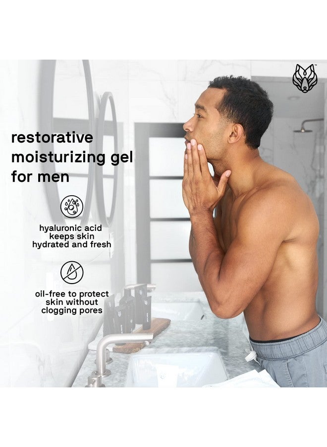 Black Wolf - Men’S Face Moisturizing Gel- 1.7 Fl Oz- Hyaluronic Acid And Aloe Vera Hydrate Your Skin And Leave It Feeling Smoother- Great For Oily Skin- Sulfate, & Cruelty Free, For Dry Skin