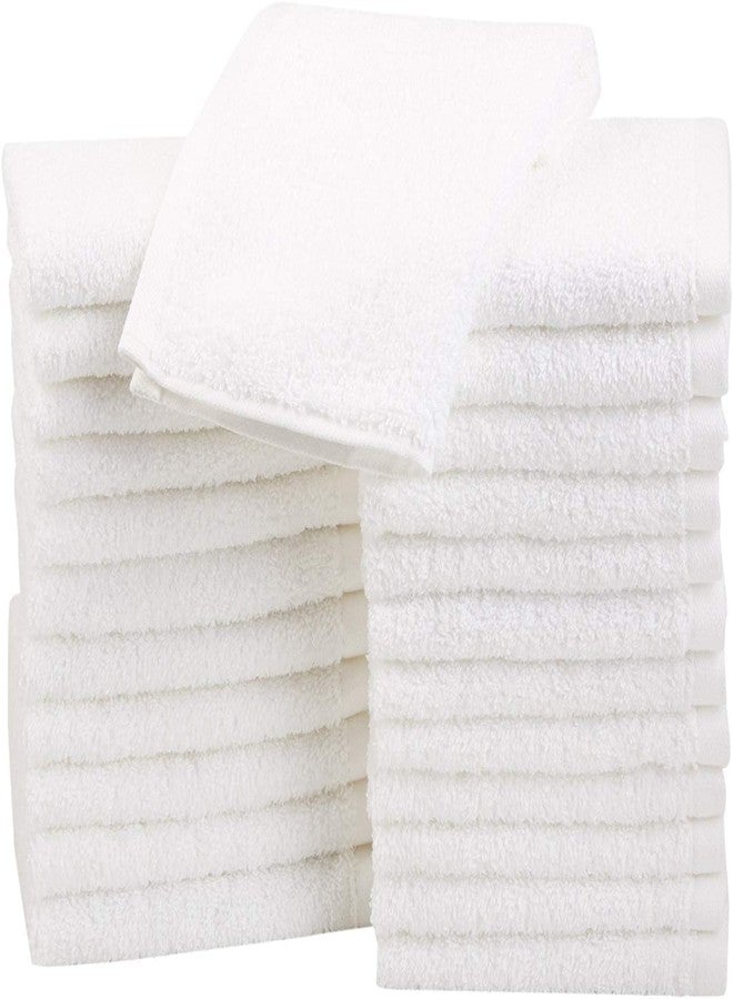 AYUS Premium Soft Feel FaceTowels Set, (12 x 12 inches) 100% Cotton, Ultra Soft and Highly Absorbent 500GSM Towels for Bathroom, Gym, Shower, Hotel, and Spa (White) Pack of 6 - Image 1