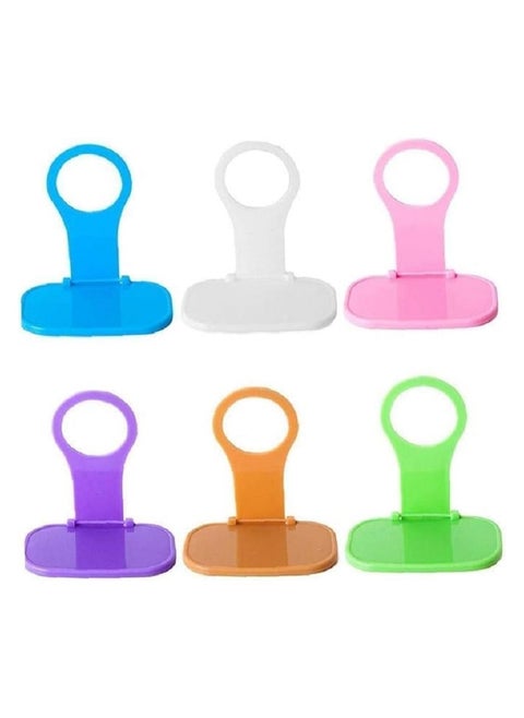 Wall-mounted mobile phone holder and hook for mobile phone and charger - 2 pieces, random color