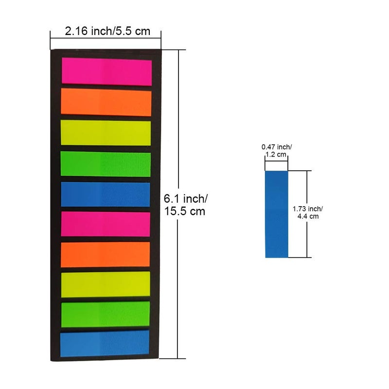 Morepack 2000 Pieces Sticky Tabs, Colored Sticky Note Index Tabs, Page Markers Flags for Book Markers, Book Annotation Tabs - Image 2