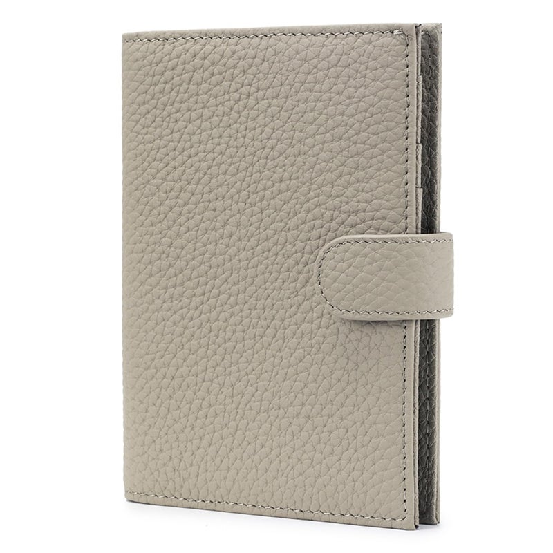 Karmiir RFID Passport Holder Travel Wallet for Women Leather Passport Cover Wallet with Card Holders SIM SlotsZippered Coins Pocket and Cash Slot Slim Compact Travel Wallet Eephant Grey - Image 2