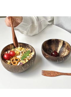 Laseta 3-piece Natural Raw Coconut Shell Bowl Brown (D)13cm， 600ml  - Image 4
