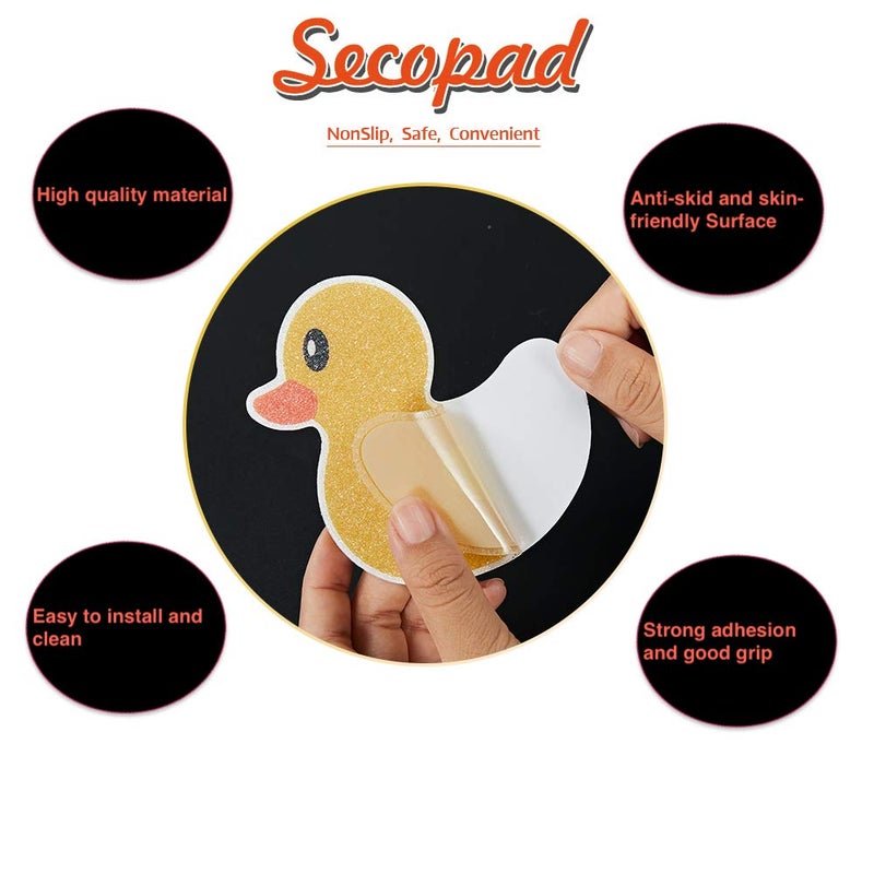 Secopad Original 20 PCS Non Slip Bathtub Stickers, Adhesive Kids Anti Slip Decal Treads for Shower and Bath Tub with Premium Scraper, Each About 4.5" x 3.5" - Image 2