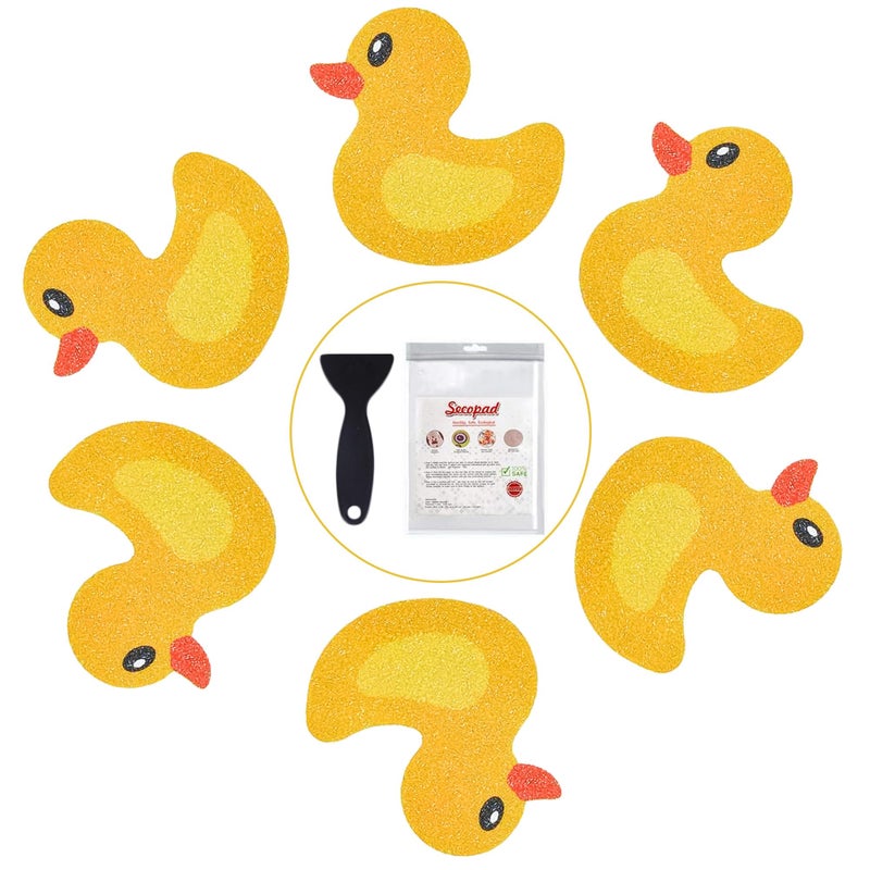 Secopad Original 20 PCS Non Slip Bathtub Stickers, Adhesive Kids Anti Slip Decal Treads for Shower and Bath Tub with Premium Scraper, Each About 4.5" x 3.5" - Image 1
