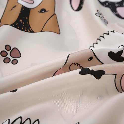 SDY 4PCS Dog Bedding Sheets Set Queen Size, Cute Puppy Pattern Fitted Sheet Sets with Deep Pocket, Kawaii Bedroom Decor for Kids, Teens, Children, Baby, Boys, Girls and Animal Lovers (Dog, Queen) - Image 4