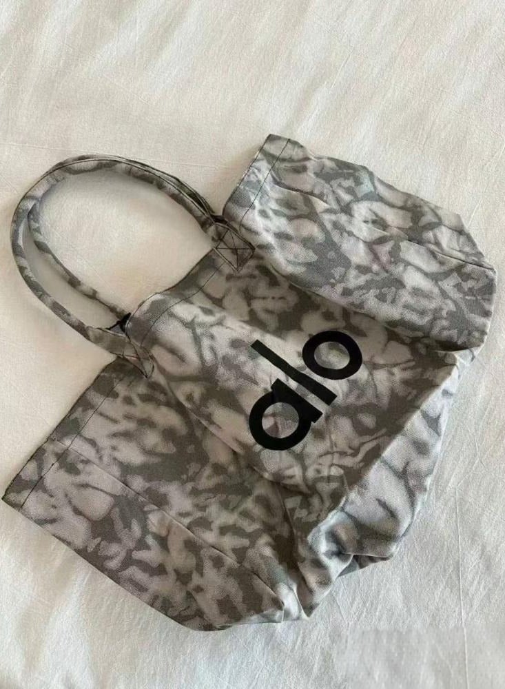 Alo Yoga Alo Yoga Bag, Single-shoulder Canvas Bag for both Men and Women, Large-capacity Shopping bag, Sports and Fitness Bag - Grey Green - Image 3