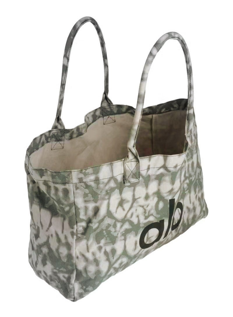 Alo Yoga Alo Yoga Bag, Single-shoulder Canvas Bag for both Men and Women, Large-capacity Shopping bag, Sports and Fitness Bag - Grey Green - Image 2