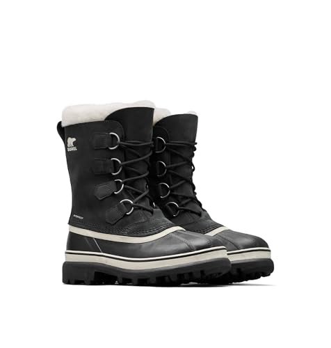 SOREL Women's Caribou Waterproof Boot - Black, Stone - 6 - Image 1
