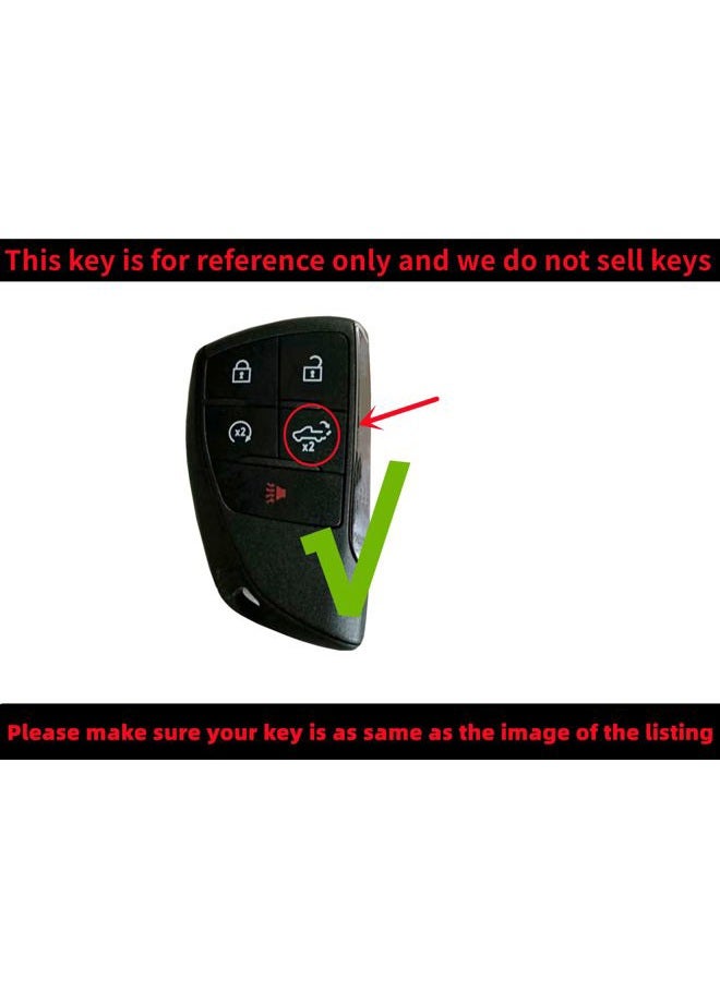 REPROTECTING Silicone Rubber Key Fob Cover Compatible with 2022 2023 Chevrolet Silverado 1500 GMC Sierra 1500 (Black Blue) - Image 3