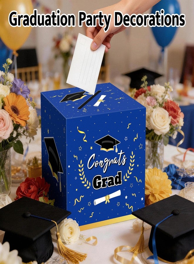 Kelool Graduation Decorations 2026 Blue Graduation Card Box Graduation Party Decorations,Graduation Box,Congrats Grad Gifts for 2026 Graduation Party Supplies Favors - Image 3