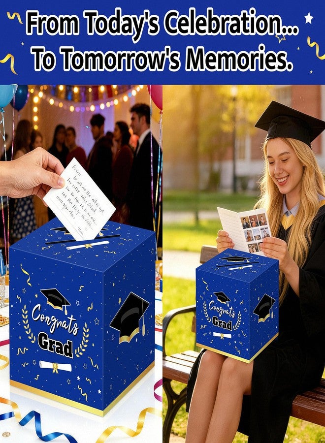 Kelool Graduation Decorations 2026 Blue Graduation Card Box Graduation Party Decorations,Graduation Box,Congrats Grad Gifts for 2026 Graduation Party Supplies Favors - Image 5