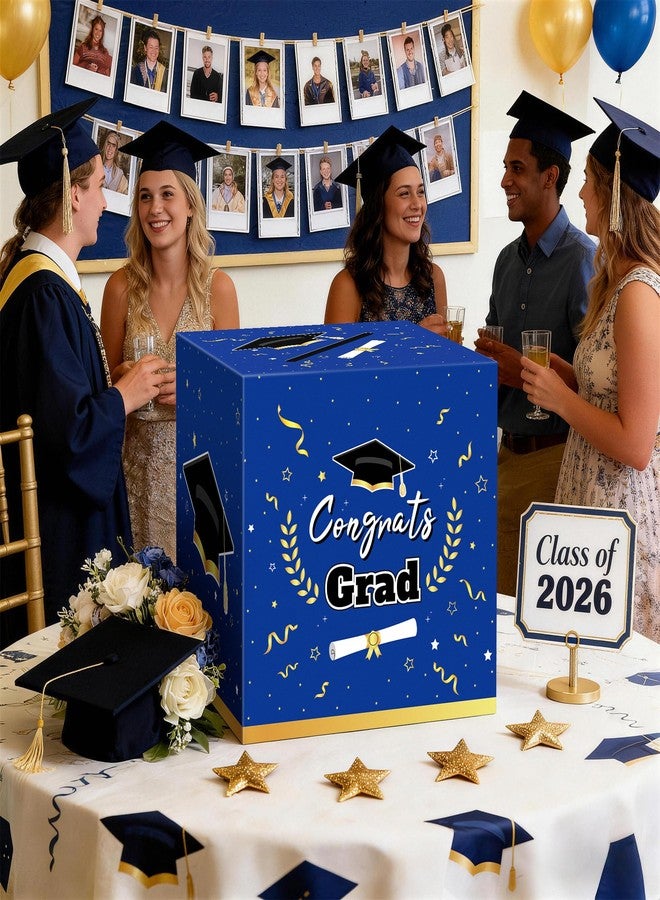 Kelool Graduation Decorations 2026 Blue Graduation Card Box Graduation Party Decorations,Graduation Box,Congrats Grad Gifts for 2026 Graduation Party Supplies Favors - Image 4