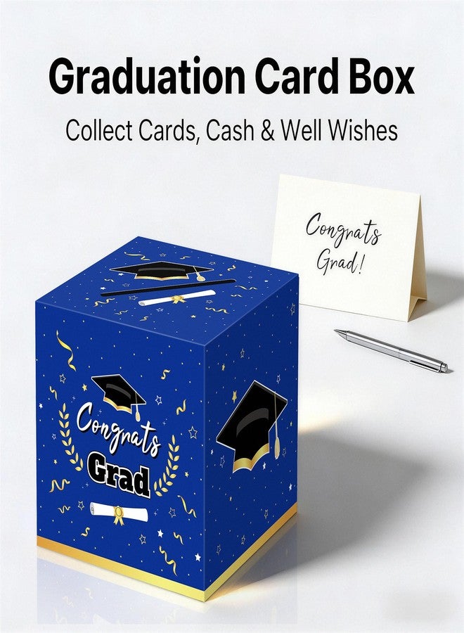 Kelool Graduation Decorations 2026 Blue Graduation Card Box Graduation Party Decorations,Graduation Box,Congrats Grad Gifts for 2026 Graduation Party Supplies Favors - Image 2