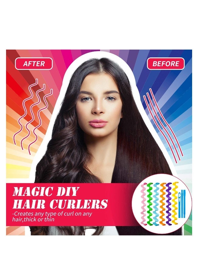 36 Pieces No Heat Hair Curlers Spiral Curl Styling Kit Spiral Curlers Hair Roller Curler for Extra Long Hair Most Kinds of Hairstyles - Image 4