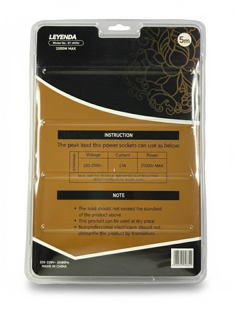 Leyenda Extension Socket 3 in one 5m - Image 2