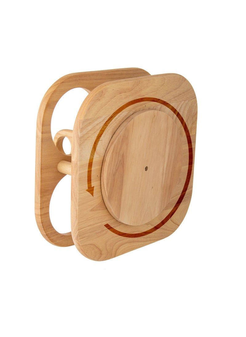 Dania - A Spice Set With A Rotating Stand Consisting of 4 Glass jars And A Tightly Closed Wooden Lid. - Image 1