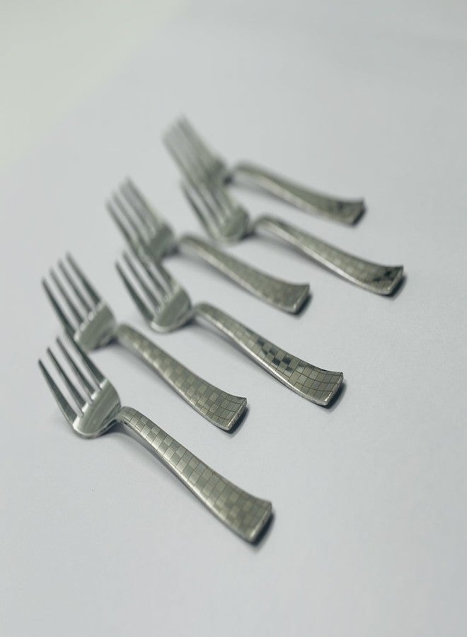 Dev Industries Stainless Steel Fork Set for Home and Kitchen, Fruit Fork for Dining Table, Shiny and Sturdy Handle Fork 16 cm, Silver (18 Gauge) (Pack of 6) - Image 2
