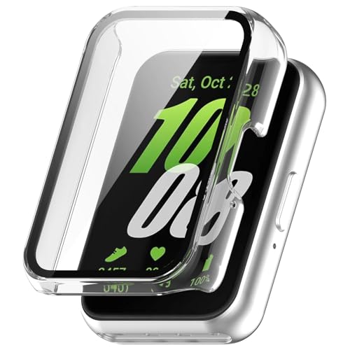 FanTEK Compatible for Samsung Galaxy Fit 3 Watch Case for Women Men, Scratch Resistant Shock Absorbing Case, Clear - Image 1