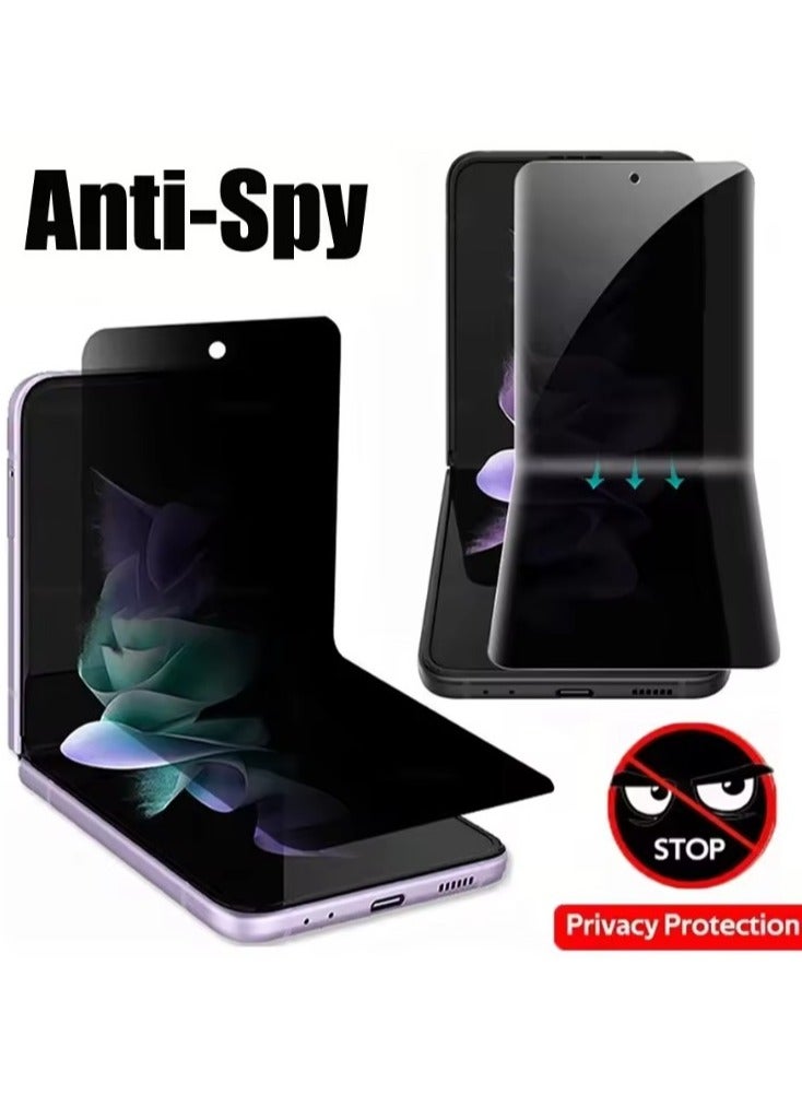 2 in 1 Privacy Screen Protector for Motorola Razr 60 Ultra 5G (1 Pcs Front + 1 Outer), Anti-Spy Anti-Scratch Anti-Dust Tempered Glass Film Easy Installation - Image 3