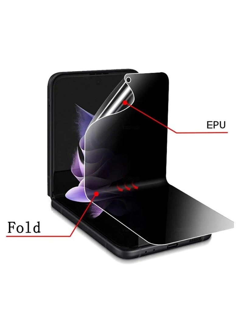 2 in 1 Privacy Screen Protector for Motorola Razr 60 Ultra 5G (1 Pcs Front + 1 Outer), Anti-Spy Anti-Scratch Anti-Dust Tempered Glass Film Easy Installation - Image 4