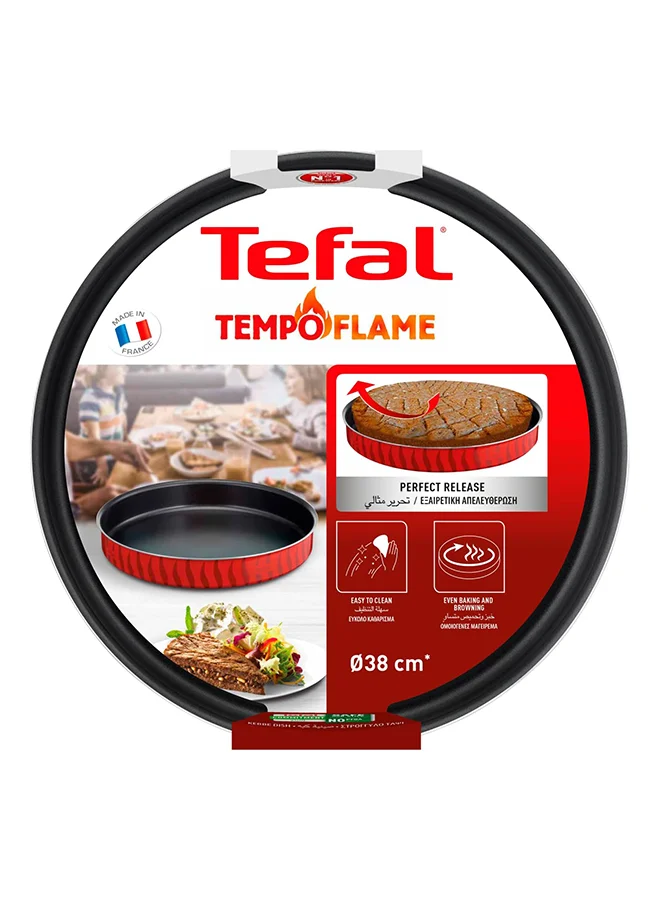 تيفال TEFAL صينية خبز | Les Spécialistes كبة 38 سم | طلاء غير لاصق | ألومنيوم | توزيع حرارة | سهولة التنظيف | أحمر | صنع في فرنسا | ضمان لمدة سنتين | J5719583