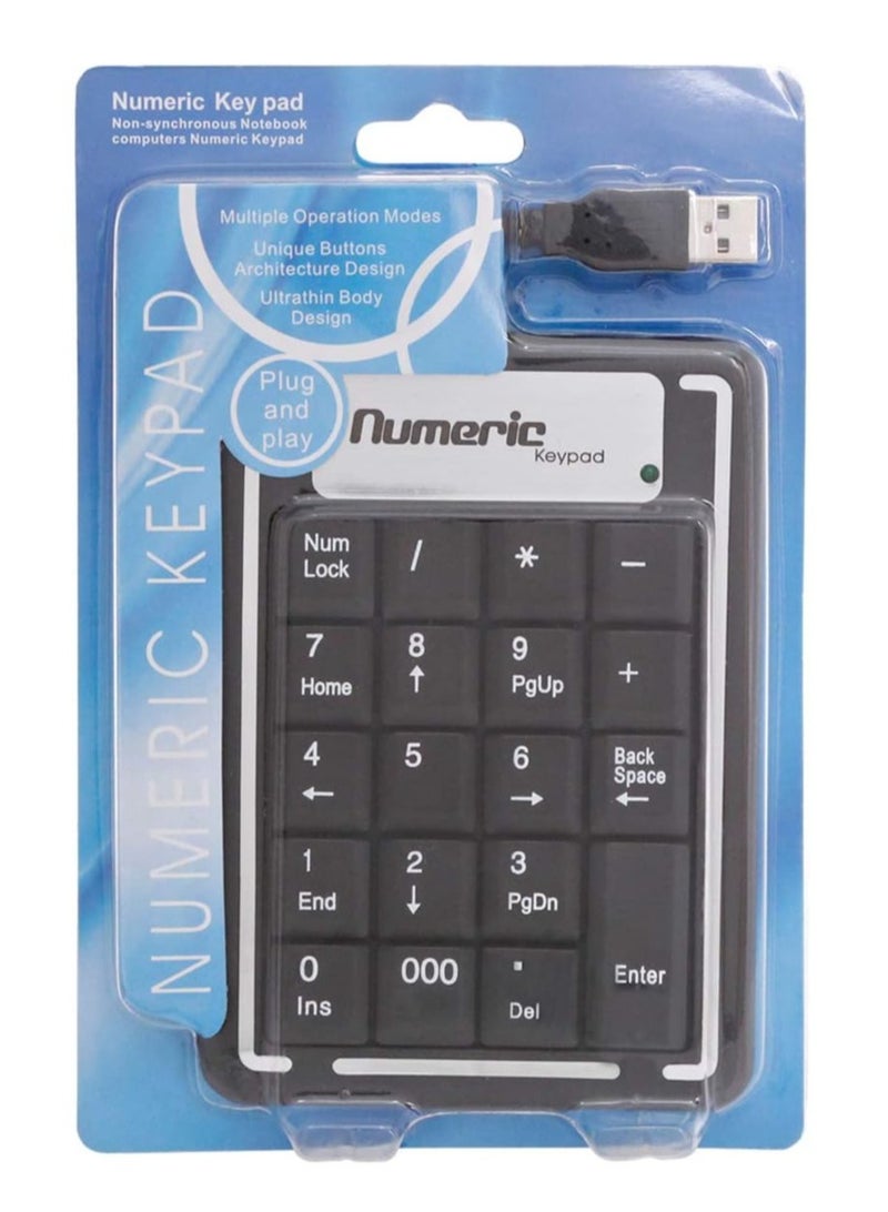 Numerical KJ-07 Wired USB Keypad With Multiple Operation Modes And Unique Buttons Architecture Design - Black  - Image 3