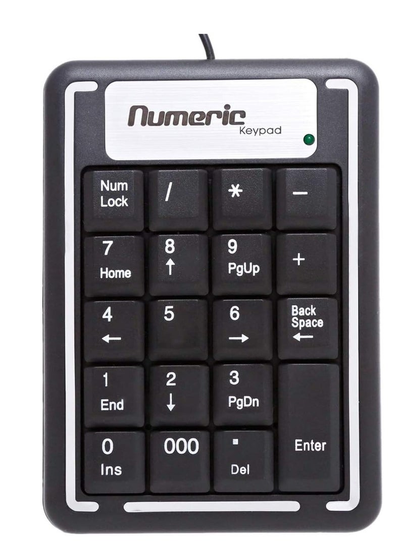 Numerical KJ-07 Wired USB Keypad With Multiple Operation Modes And Unique Buttons Architecture Design - Black  - Image 2