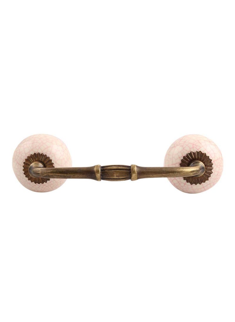 Indian-Shelf IndianShelf 1 Pack Ceramic Door Handles for Cabinets and Drawers Cream Dresser Pulls for Door Antique Hardware 8 Hole to Hole BH463CRACK71 