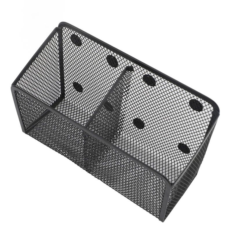 Metal Mesh Pencil Cup Holder Large Capacity Magnetic Pen Organizer For Desk Cabinet - Image 5