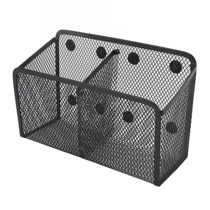 Metal Mesh Pencil Cup Holder Large Capacity Magnetic Pen Organizer For Desk Cabinet - Image 3