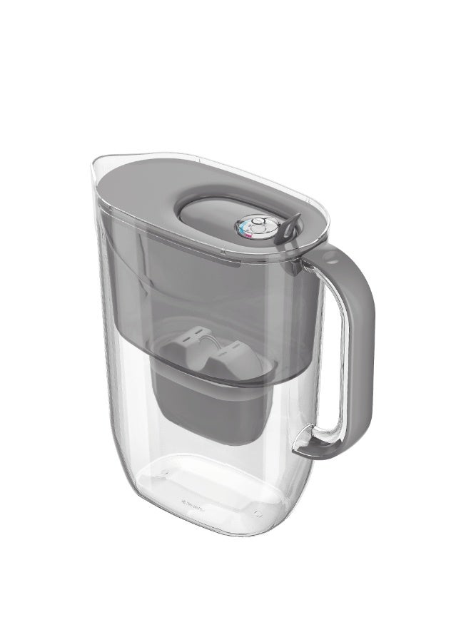 Aquaphor Fresh MFP+ Water Filter Jug 3.2L – Fresh Water Purifier Pitcher with Flip-Top Lid, BPA-Free, Compact Fridge Door Design, Removes Chlorine, Lead, Heavy Metals, Limescale & Contaminants, Includes Maxfor+ Cartridge (Grey) - Image 5