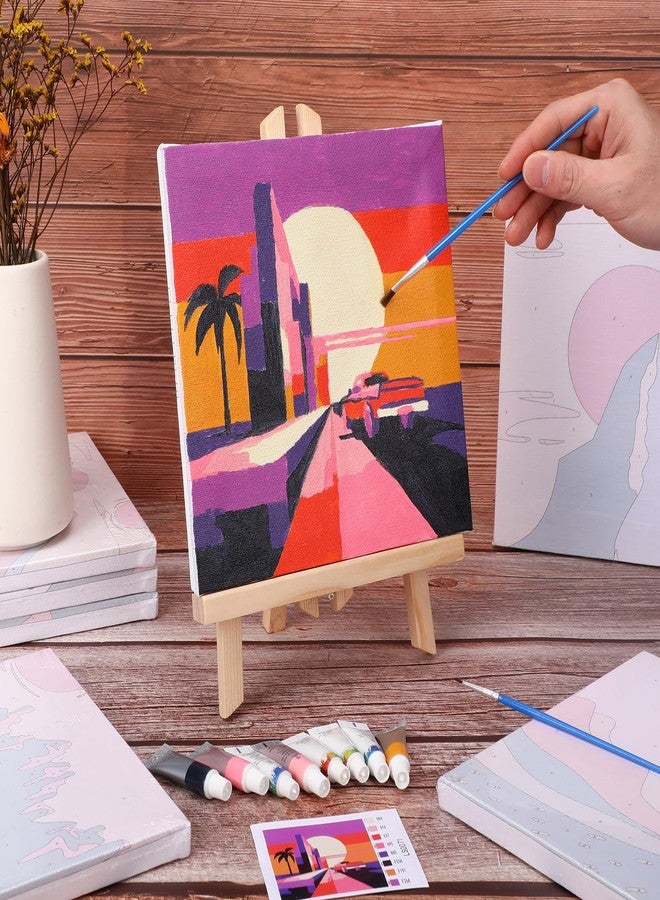نيزيو مجموعة نيزيو للرسم بالأرقام (12 قطعة) مع إطار، مناسبة للمبتدئين من البالغين، لوحة رسم أكريليك يمكنك صنعها بنفسك، مثالية لحفلات الرسم، وأنشطة الصف الدراسي، وهدايا أعياد الميلاد، مقاس 8 × 8 بوصة - Image 2