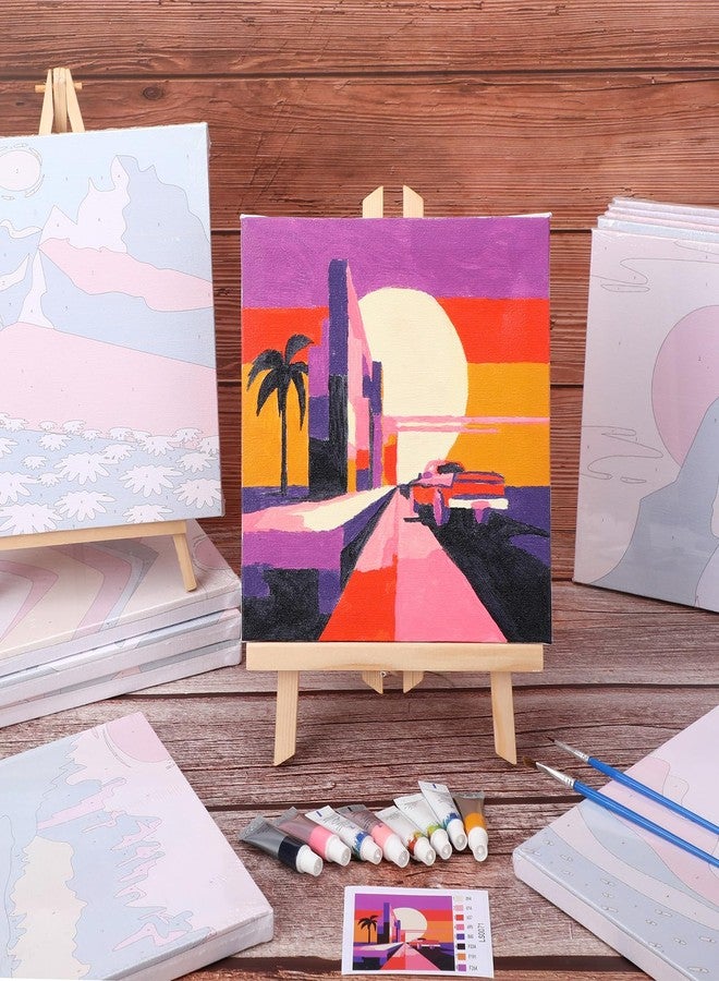 نيزيو مجموعة نيزيو للرسم بالأرقام (12 قطعة) مع إطار، مناسبة للمبتدئين من البالغين، لوحة رسم أكريليك يمكنك صنعها بنفسك، مثالية لحفلات الرسم، وأنشطة الصف الدراسي، وهدايا أعياد الميلاد، مقاس 8 × 8 بوصة - Image 4