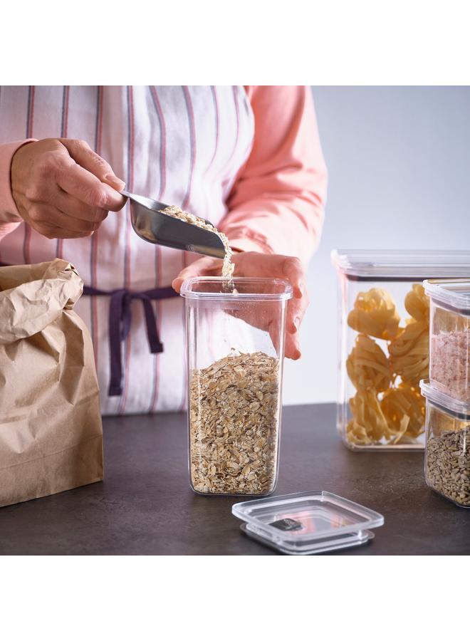 Zaboon Dry Food Jar With Lid, Set Of 6, Transparent - Image 3