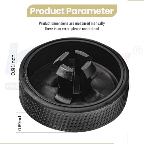 Karbay 2 Sets of Upgraded Replacement Wheel and Gasket for Ryobi 18v Cordless Stick Vac PCL720B, PCL720K, PBLSV716B, PBLSV716K, PBLSV717B, PBLSV717K Cordless Vacuum Cleaner - Silicone Replacement Wheels - Image 2