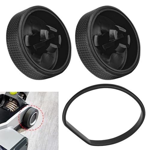 Karbay 2 Sets of Upgraded Replacement Wheel and Gasket for Ryobi 18v Cordless Stick Vac PCL720B, PCL720K, PBLSV716B, PBLSV716K, PBLSV717B, PBLSV717K Cordless Vacuum Cleaner - Silicone Replacement Wheels - Image 1