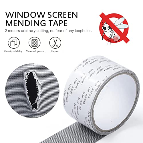 Evona Window Screen Repair Tape Waterproof Patch Self-Adhesive Super Fix Anti-Insect Door Mosquito Net Mesh Broken Holes Repair for Screen Window and Screen Door, Home, Camper, Cottage - Image 2
