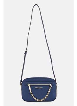 Michael Kors Women Brand Logo Cross Body Bag, Navy  - Image 1