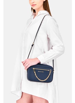 Michael Kors Women Brand Logo Cross Body Bag, Navy  - Image 2