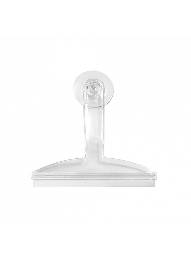 IDesign 8" Clear Plastic Suction Squeegee Shower Window Cleaner - Image 1