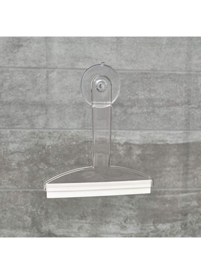 IDesign 8" Clear Plastic Suction Squeegee Shower Window Cleaner - Image 2